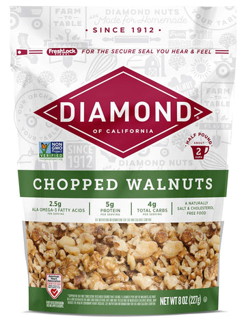 Diamond Of California Chopped Walnuts, 8 Oz - 12 Count