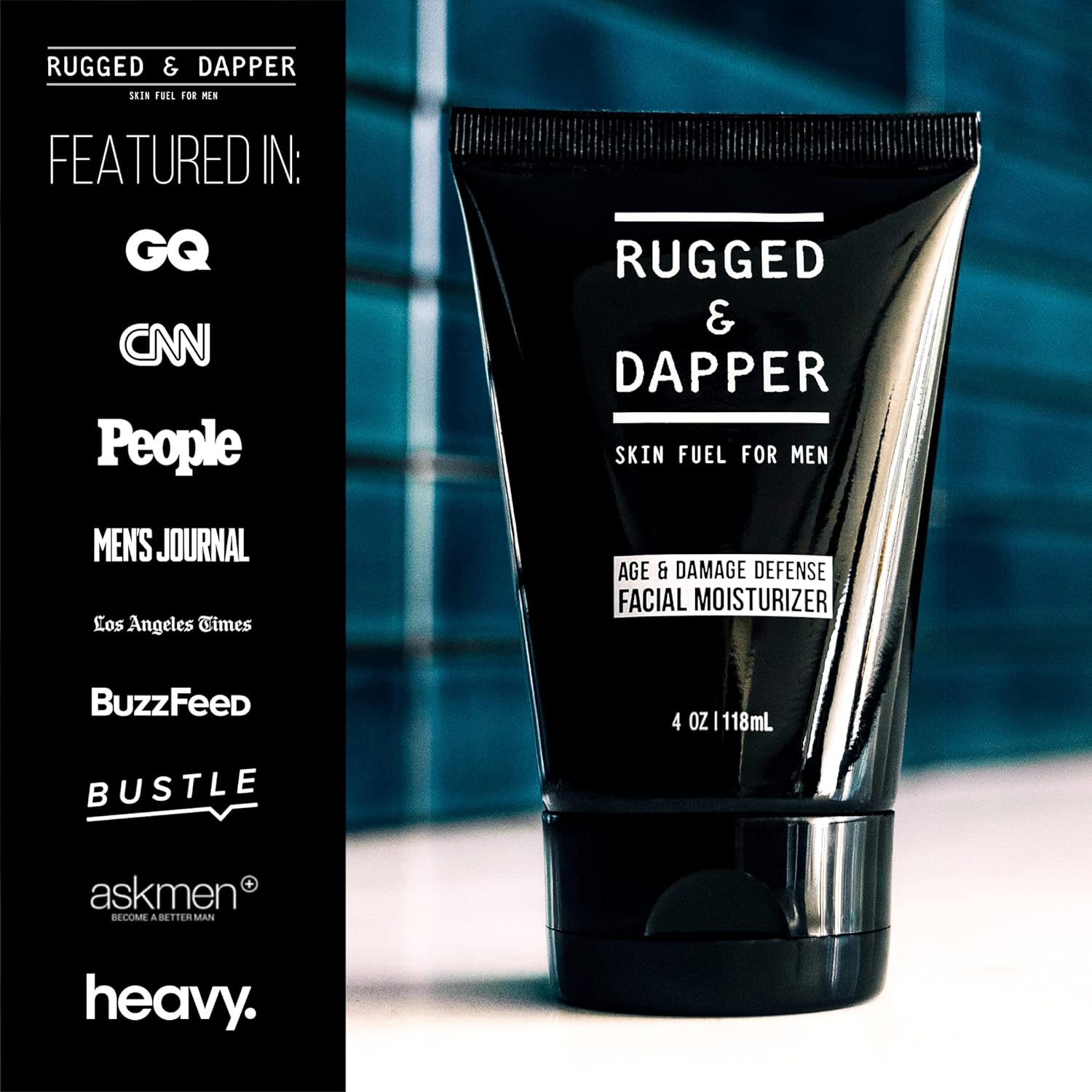 RUGGED & DAPPER Age + Damage Defense Facial Moisturizer, Age Defense Eye Complex and Moisture Fix Lip Balm : Beauty & Personal Care