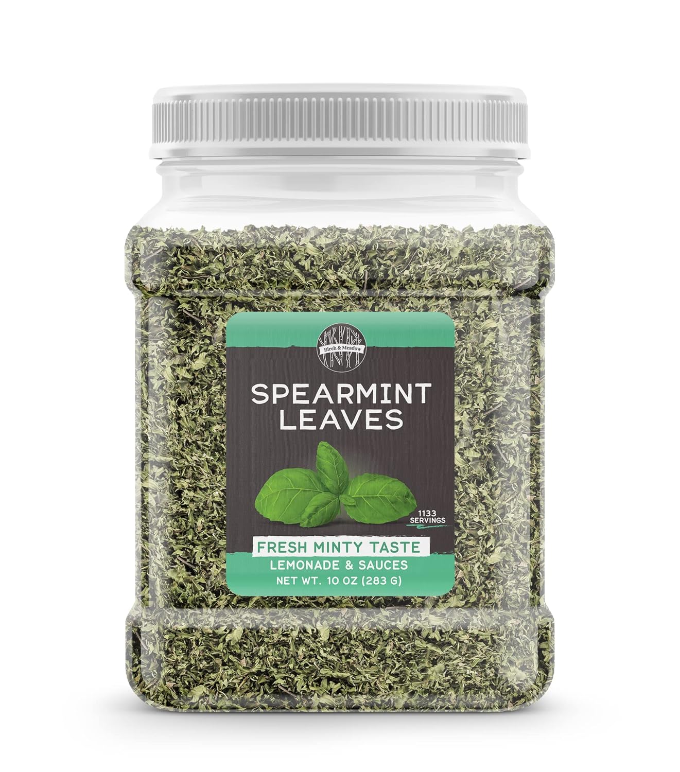 Birch & Meadow 10 Oz Of Spearmint Leaves, Fresh Minty Taste, Pesto & Lemonade