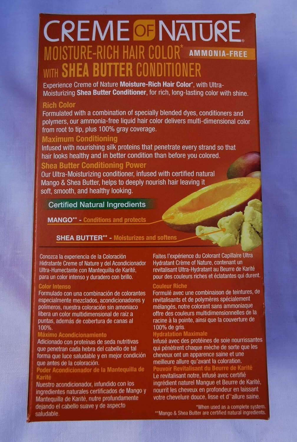 Creme of Nature Moisture Rich Hair Color Kit, C32 Spiced Red, 1 Application : Beauty & Personal Care
