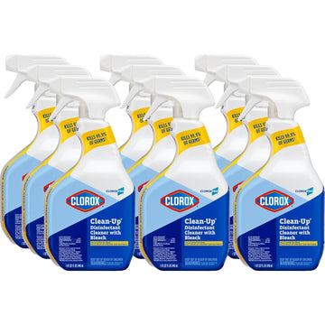 Cloroxpro Clorox Clean-Up Disinfectant Cleaner With Bleach Spray, 32 Ounces Each (Pack Of 9) (35417)