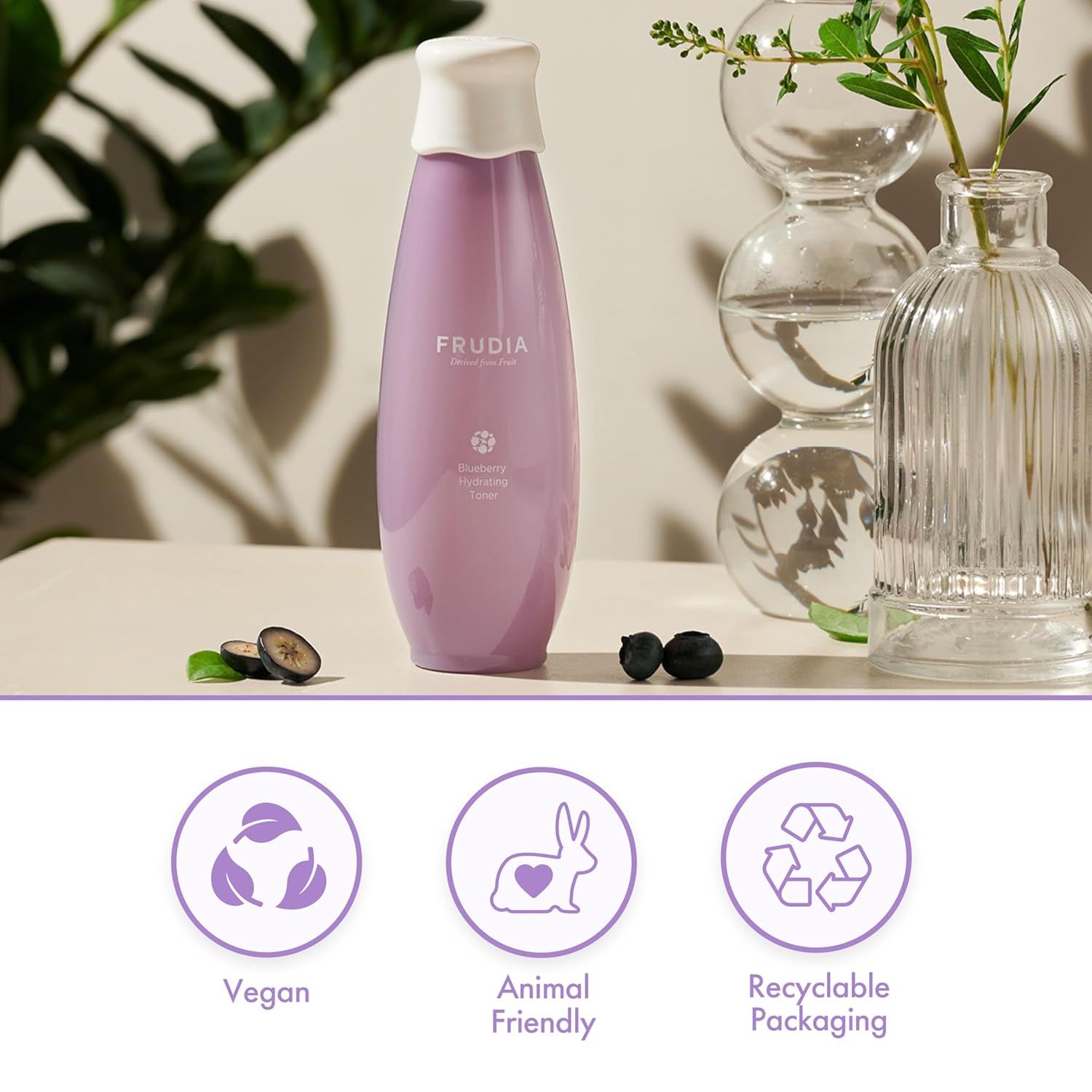 Frudia Blueberry Hydrating Face Toner (6.59 Fl Oz), Moisturizing Korean Toner With 88% Blueberry Extract, Vegan Panthenol & Ws Bs Care Ex For Sensitive Skin, Hydrating & Revitalizing, Korean Skincare : Beauty & Personal Care