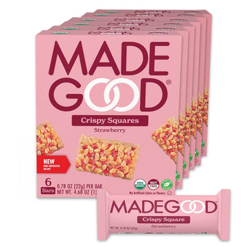 Madegood Crispy Squares, Strawberry (36 Count) Gluten Free Snacks