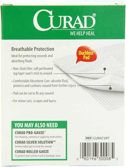 Curad Non-Stick Pads, 3 Inches X 4 Inches 10 Count