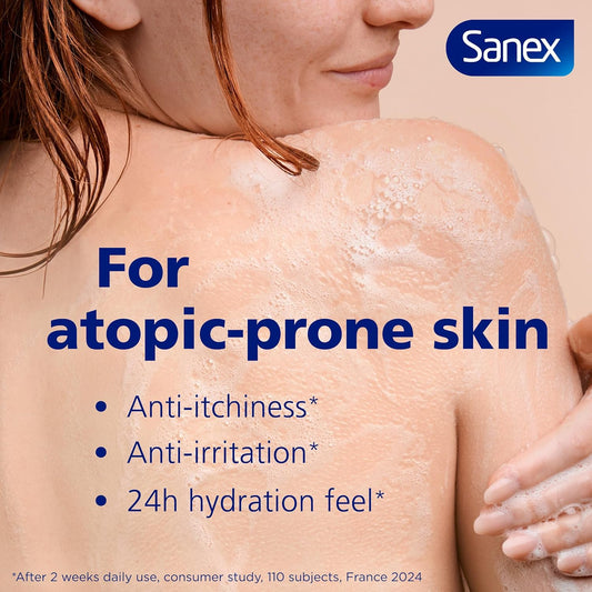 Sanex Skin Therapy Anti-Itchiness & Anti-Irritation Shower Oil 450Ml | Shower Gel For Itchy Skin | For Atopic-Prone Skin | Reduce Irritation In Just 3 Days Of Use | Amino Acid Complex With Omega-3