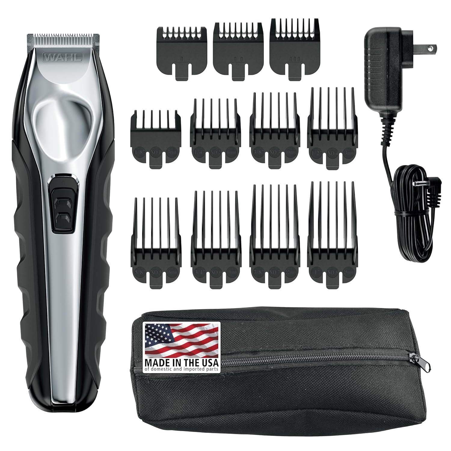 Wahl Usa Lithium Ion Total Beard Trimmer For Men With 11 Guide Combs For Easy Trimming, Detailing, & Grooming – Model 9888