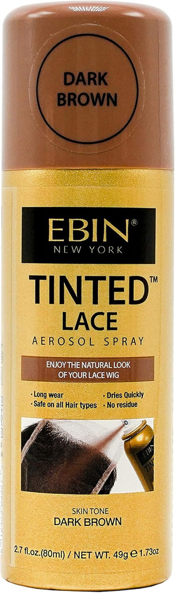 Ebin Tinted Lace Spray (80Ml, Dark Brown)