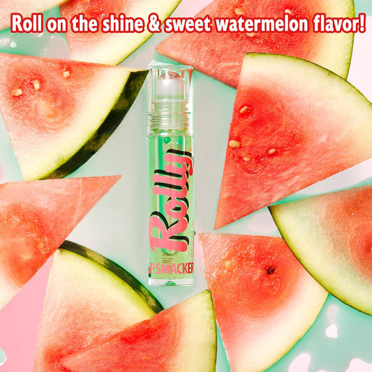 Lip Smacker Rolly Lip Gloss, Classic Roller-Ball Design For A Cooling Sensation, Hydrating & Moisturizing Shine - Watermelon