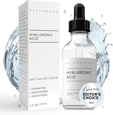 Pure Hyaluronic Acid Serum For Face - Plumping, Anti-Aging & Hydrating - Fragrance-Free, Pairs Well With Vitamin C Face Serum & Hylunaric Acid Moisturizer, 59Ml/2 Oz