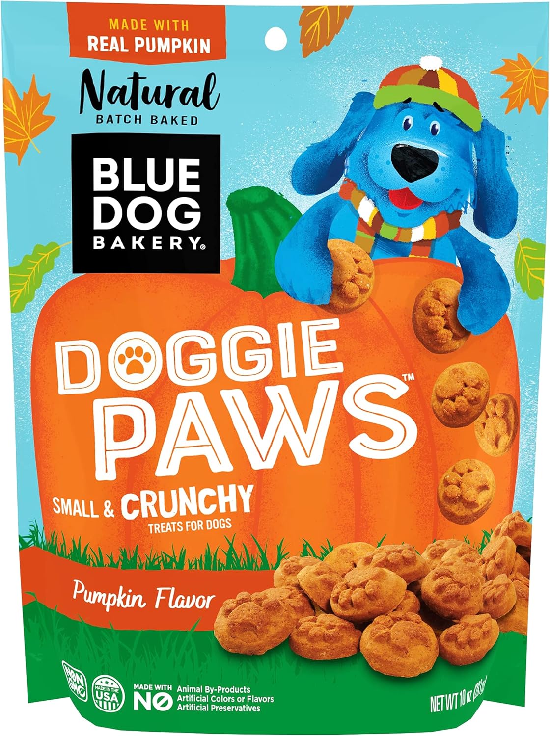 Blue Dog Bakery Doggie Paws, Pumpkin Flavor, 10 Ounces