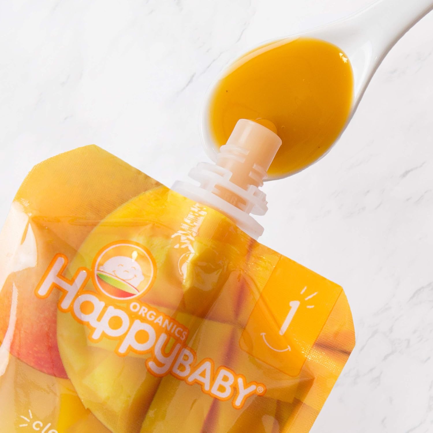 Happy Baby Clearly Crafted, Organic Baby Food, Stage 1, Prunes, 3.5Oz Clear Pouch (16 Count) : Everything Else