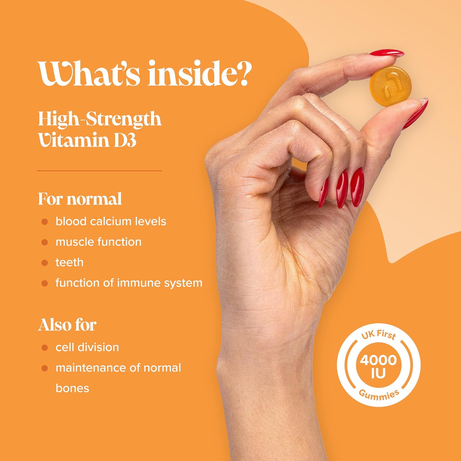 Vitamin D3 4000 IU Gummies - 1 Month Supply of Vitamin D - Vegetarian & Gluten Free Vitamin D3 - Vitamin D Gummies for Bones & Teeth - Alternative to Vitamin D Tablets & Spray - Novomins : Amazon.co.uk: Health & Personal Care