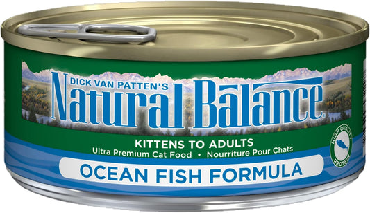 Natural Balance Ultra Premium Ocean Fish Cat Food | Wet Canned Food For Cats | 5.5-Oz. Can, (Pack Of 24)