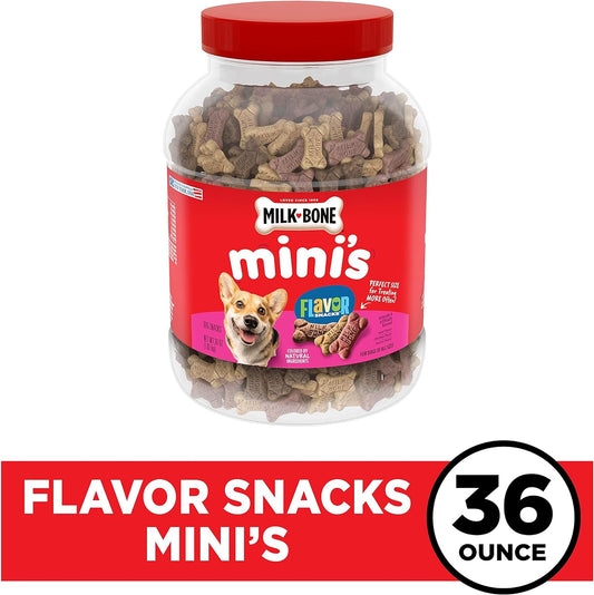 Milk-Bone Mini'S Flavor Snacks Dog Treats, 36 Ounce Crunchy Texture Helps Reduce Tartar