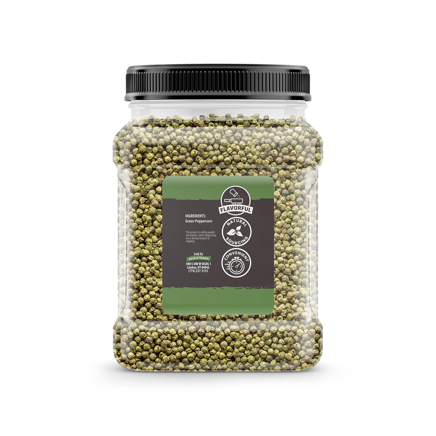 Birch & Meadow Fine Sea Salt And Peppercorn Bundle, Green & Pink Peppercorns, Various Sizes, Kitchen Essentials