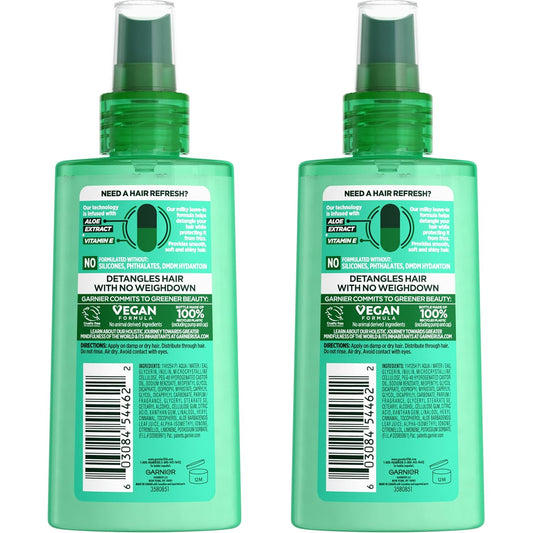 Garnier Fructis Pure Clean Detangler + Air Dry Spray, 5.0 Fl Oz, 2 Count (Packaging May Vary)