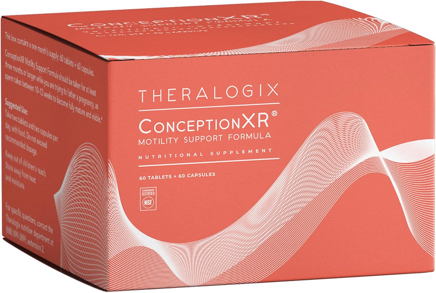 Theralogix ConceptionXR Motility Support Formula - Men's Preconception Vitamins for Fertility Support - Male Fertility Supplements for Sperm Health* - NSF Certified - 60 Tabs + 60 Caps (30-Day Supply)