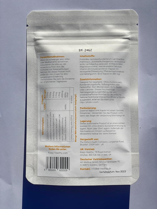 Yourgutplus+10 Times The Probiotics Of A Live Yogurt | Slow Release Vegan Capsules | Lactobacillus - Lactococcus Lactis | High Safety Profile | Made By A Trusted Uk Company