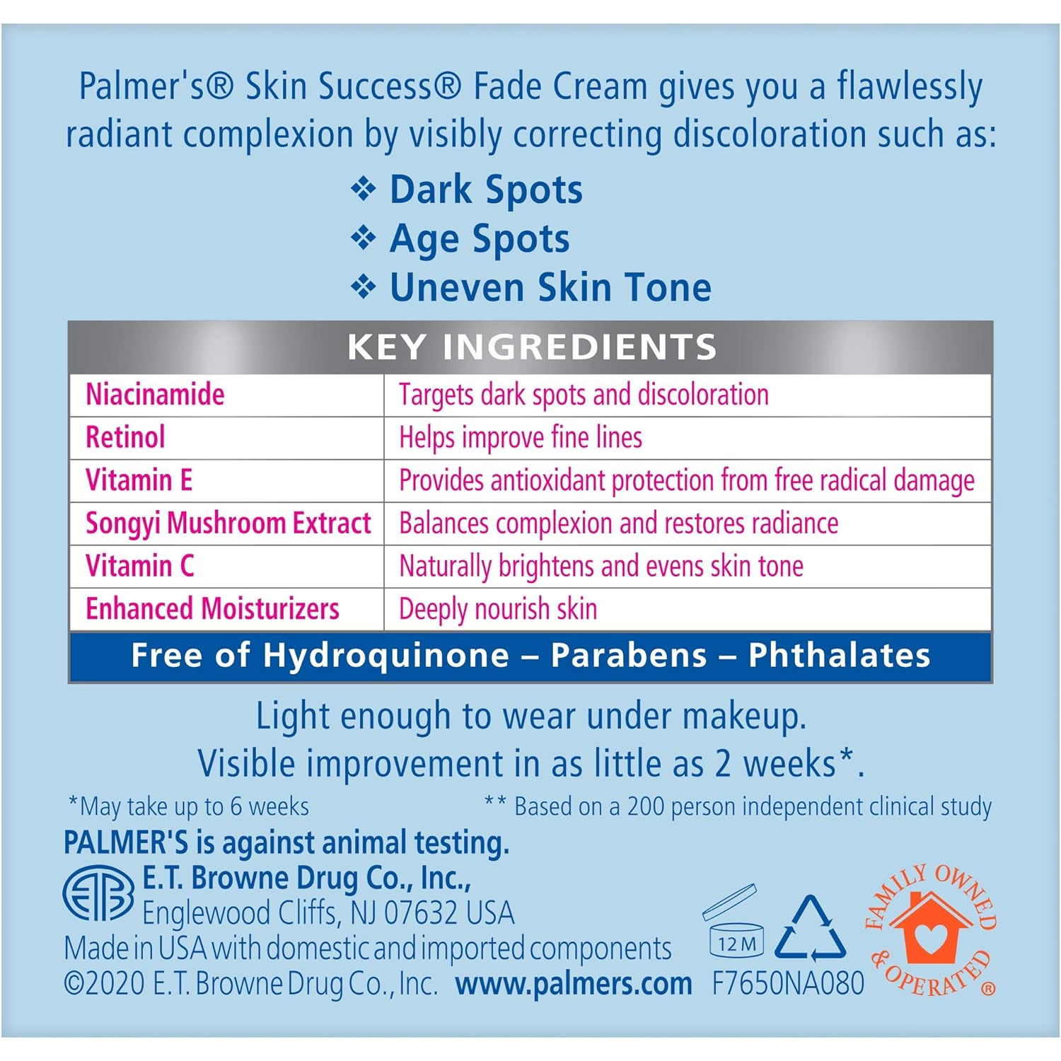 Palmer'S Skin Success Anti-Dark Spot Fade Cream For Dry Skin, 4.4 Ounce : Beauty & Personal Care