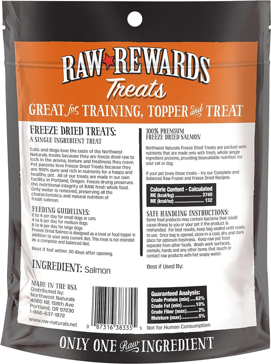 Northwest Naturals Raw Rewards Freeze-Dried Pork Liver Treats for Dogs and Cats - Bite-Sized Pieces - Healthy, 1 Ingredient, Human Grade Pet Food, All Natural - 2.5 Oz (Packaging May Vary)