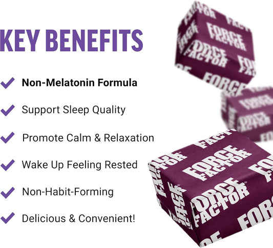 Force Factor Somnapure Melatonin-Free Soft Chews, Sleep Aid To Improve Sleep Quality, Sleep Aids For Adults With Affron, Magnesium, L-Theanine, Chamomile, Lemon Balm, Dream Berry Flavor, 30 Soft Chews