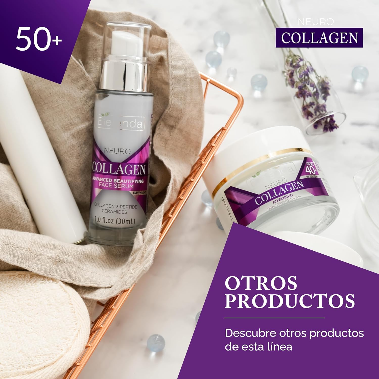 Bielenda Neuro Collagen Anti-Wrinkle Cream 50+, Hydrating, Collagen Peptides Facial Treatment, Anti-Ageing, Day/Night, 50 ml : Amazon.co.uk: Beauty