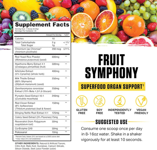 Ambrosia Nektar - Superfood Powder | Complete Health Supplement | Organ Support - Liver, Kidney Health | 30 Servings (Apple Symphony)