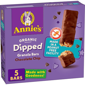 Annie'S Chocolate Dipped, Chewy Chocolate Chip Granola Bars, 5 Ct