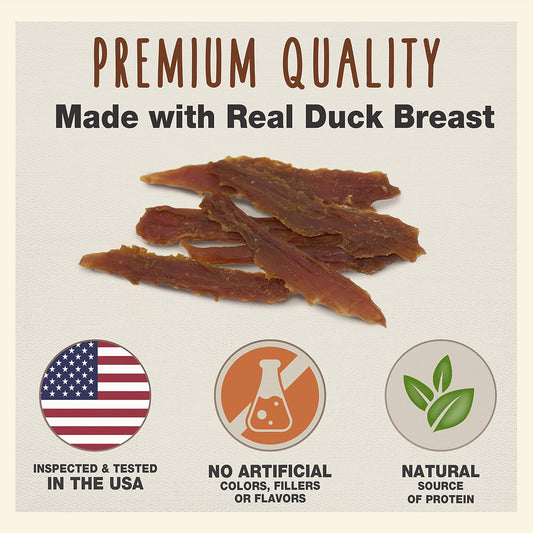 Cadet Gourmet Duck Breast Dog Treats - Healthy & Natural Dog Training Treats For Small & Large Dogs - Inspected & Tested In Usa (14 Oz.)