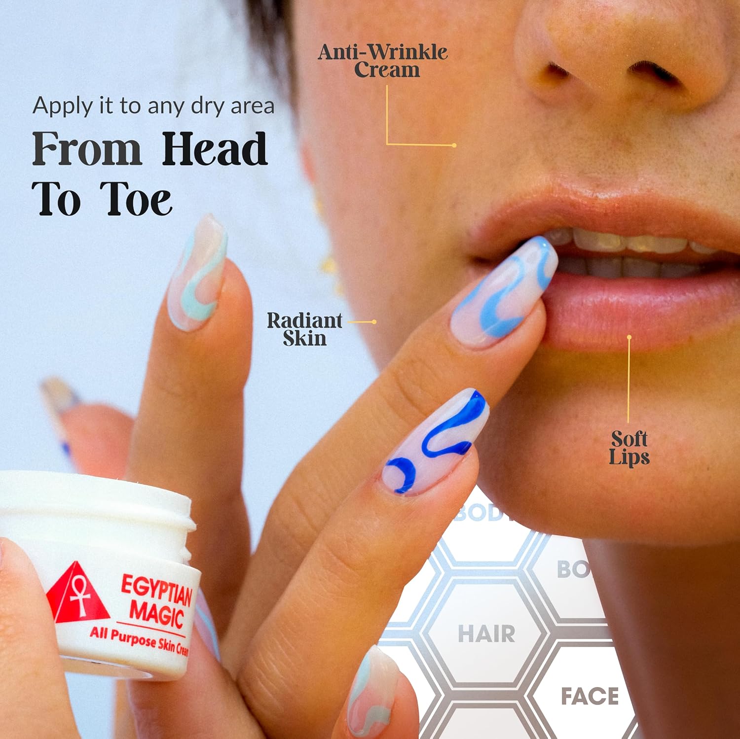 Egyptian Magic All Purpose Skin Cream - Face Moisturizer For Dry Skin Care With Royal Jelly, Honey & Olive Oil, Scar & Stretch Mark, Calming Body Balm, Travel Size, 0.25Oz Jar : Beauty & Personal Care