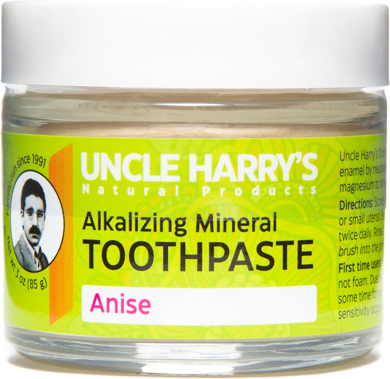 Uncle Harry's Anise Remineralizing Toothpaste | Natural Whitening Toothpaste Freshens Breath & Promotes Enamel | Vegan Fluoride Free Toothpaste (2 Pack)