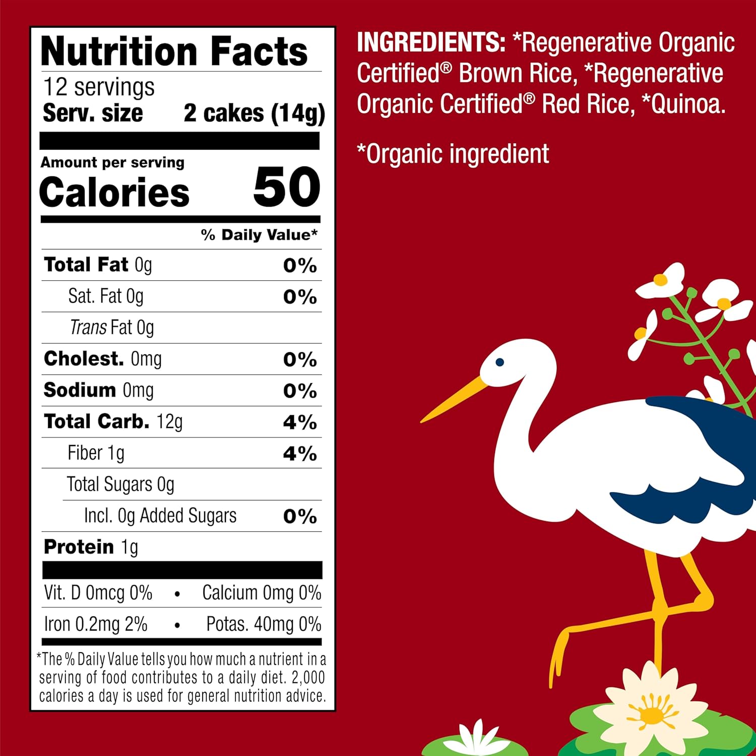Lundberg Thin Brown Rice Cakes, Red Rice & Quinoa, 6-Pack –Regenerative Organic Certified Thin Rice Cakes, Healthy Snacks, Vegan,6 Oz Ea