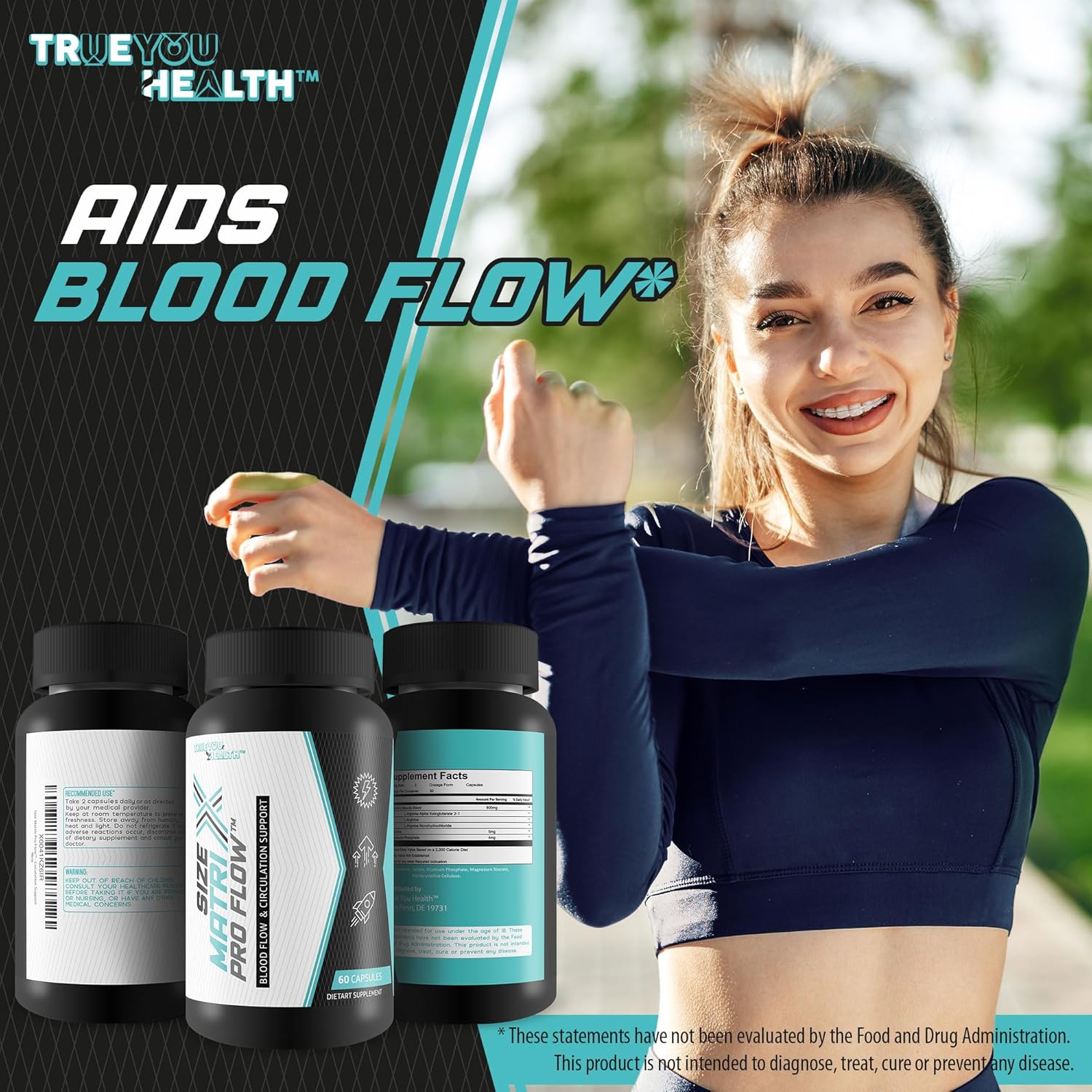 Size Matrix Pro Flow - Our Best Blood Flow Supplement - Blood Circulation Supplements - Blood Circulation Supplements For Men - Blood Circulation Supplements For Women - Poor Circulation Supplements : Health & Household