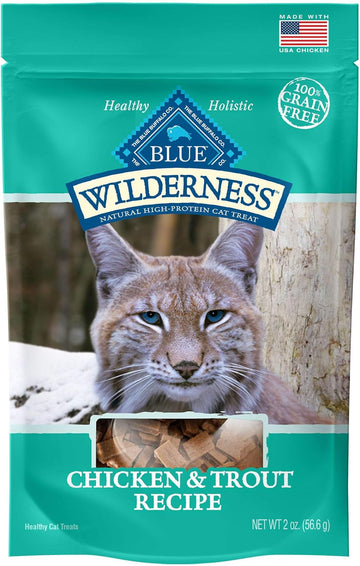 Blue Buffalo Wilderness Grain Free Soft-Moist Cat Treats, Chicken & Trout 2-oz Bag