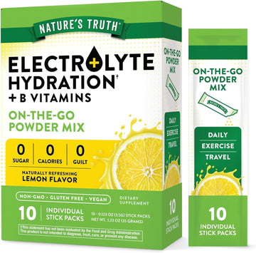 Electrolyte Powder Packets | 10 Pack | Sugar Free | Vegan, Non-Gmo & Gluten Free Drink Mix Supplement | By Nature'S Truth