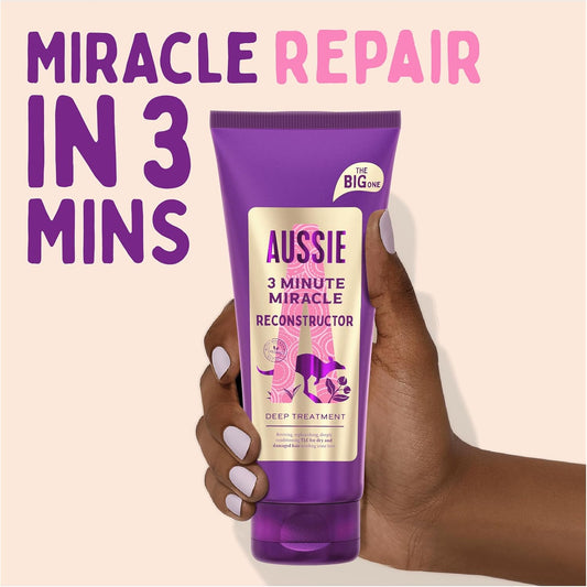 Aussie 3 Minute Miracle Reconstructor Vegan Deep Treatment Hair Mask 350Ml