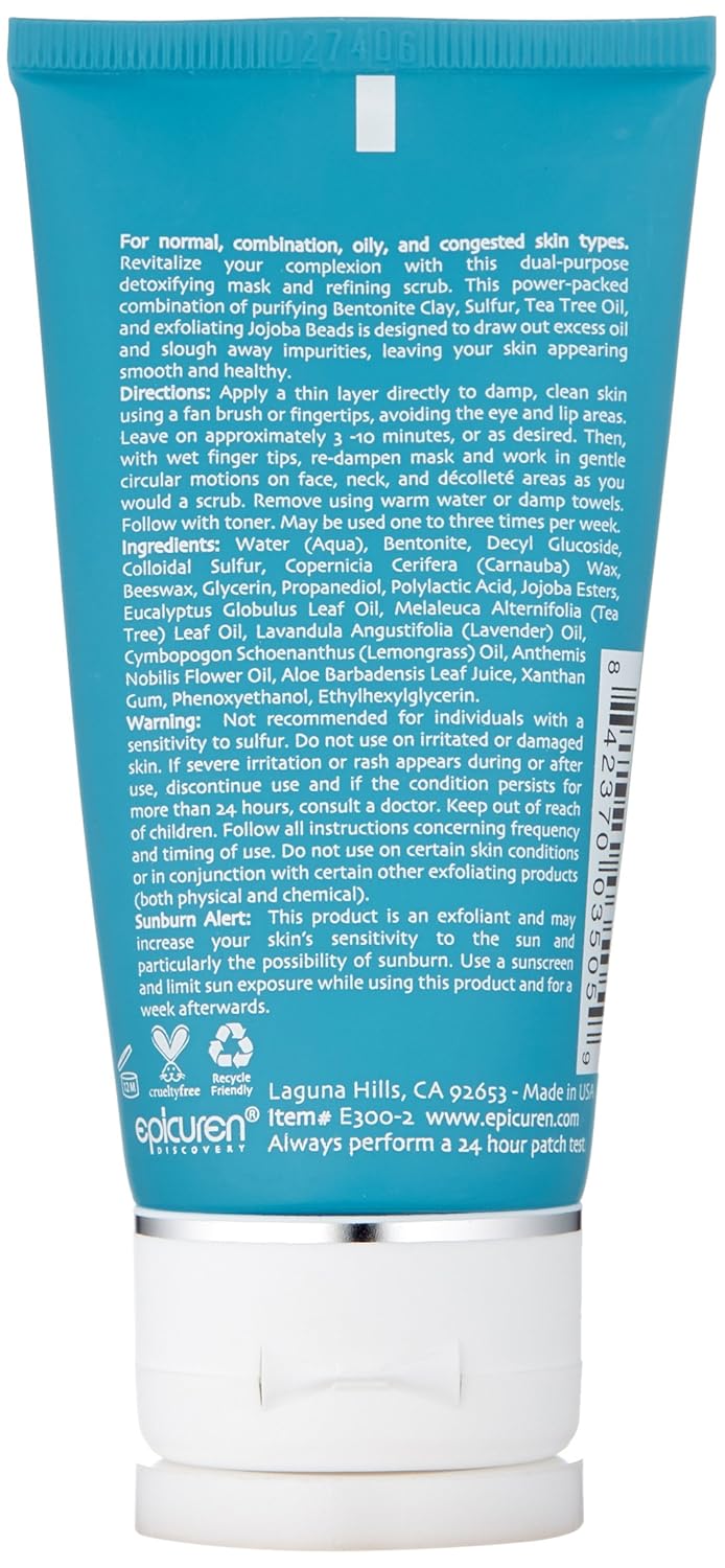 Epicuren Discovery Clarify Polishing Mask, 2.5 Oz. : Beauty & Personal Care