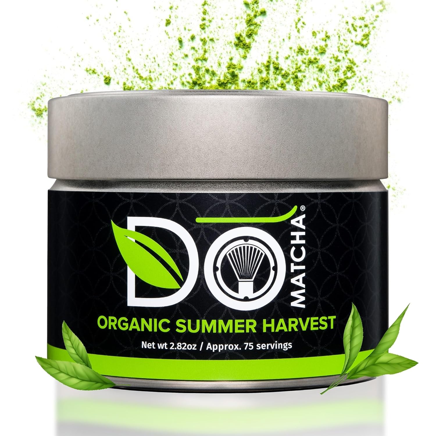 Domatcha, Organic Summer Harvest Matcha Powder, Authentic Japanese Green Tea, Latte Grade, 2.82 Oz