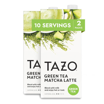 Tazo Green Tea Matcha Latte, Green Tea Concentrate, Easy-To-Serve Matcha Tea For Everyday Lattes, Mocktails, Hot Or Iced Tea, 32 Oz Tea Mix Carton (Pack Of 2)