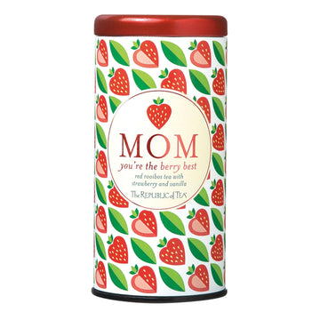 The Republic Of Tea Mom You'Re The Berry Best Tea, 36 Tea Bags, Gourmet Tea, Strawberry Vanilla Tea Gift