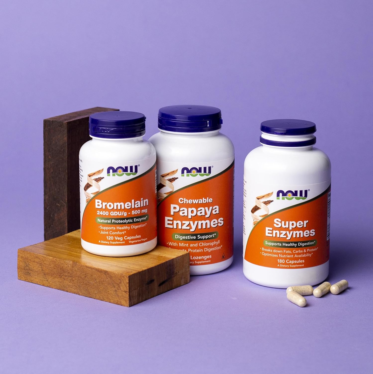 NOW Foods Supplements, Papaya Enzyme with Mint and Chlorophyll, Digestive Support*, 360 Chewable Lozenges : Health & Household