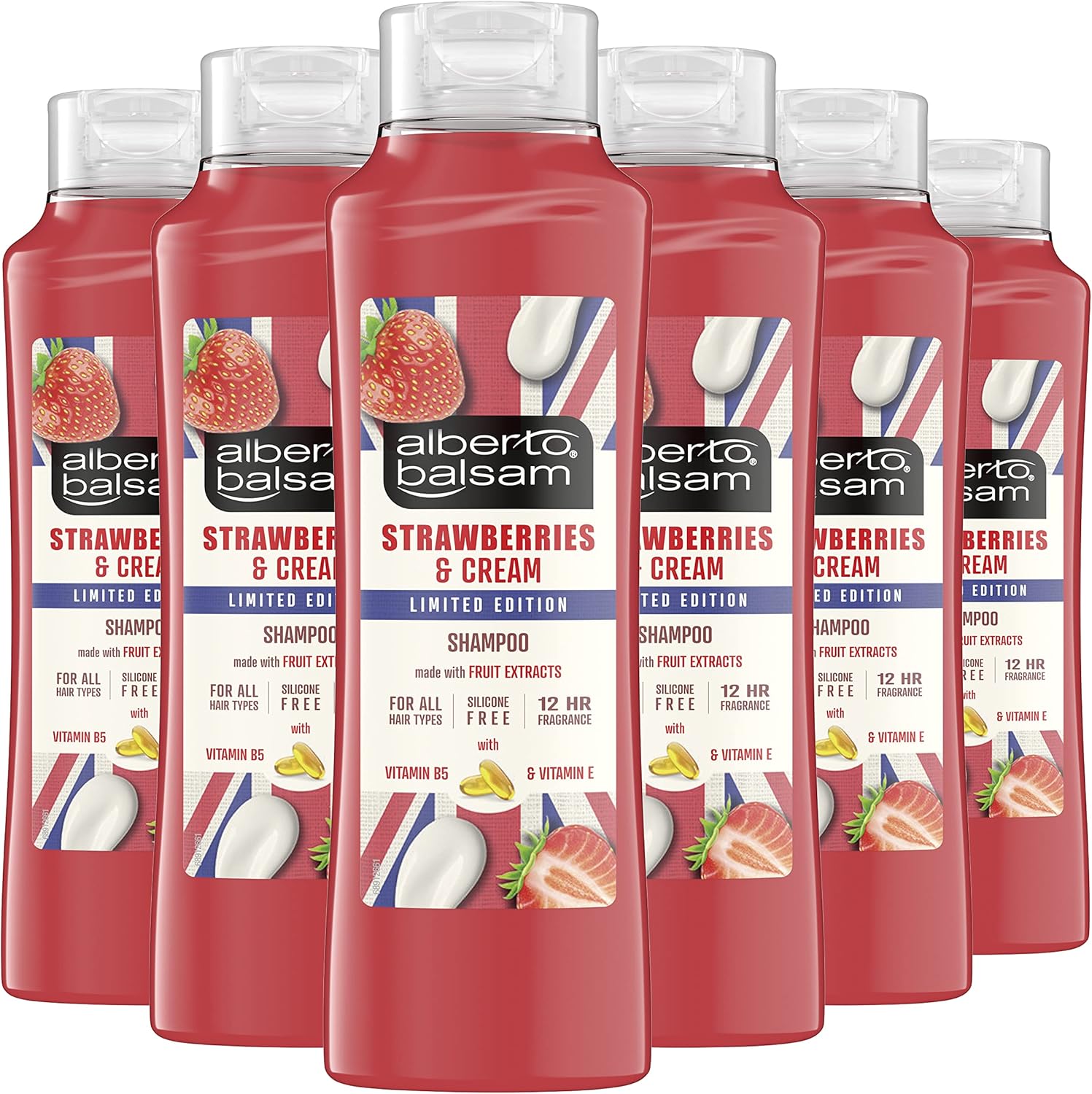Alberto Balsam Strawberries & Cream Shampoo 6 X 350 Ml