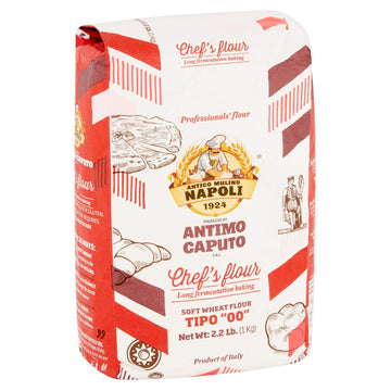 Antimo Caputo Chefs Flour 2.2 Lb (Case Of 10) - Italian Double Zero 00 - Soft Wheat For Pizza Dough, Bread, & Pasta