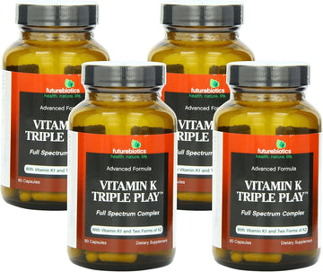 Futurebiotics Capsules, Vitamin K Triple Play, 60 Count (Pack Of 4)