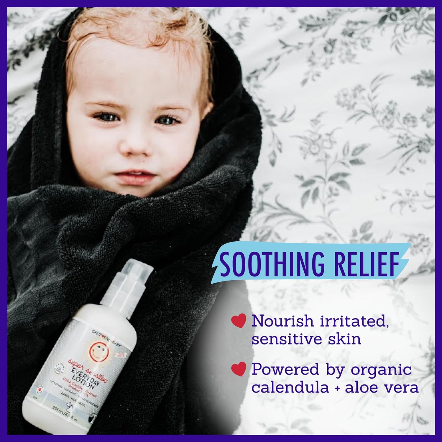 California Baby Super Sensitive Lotion | 100% Plant-Based | Unscented Lotion For Sensitive Skin | Organic Calendula + Aloe Vera | Allergy Friendly | Soothing Baby Face Cream | 562 mL / 19 oz. : Baby