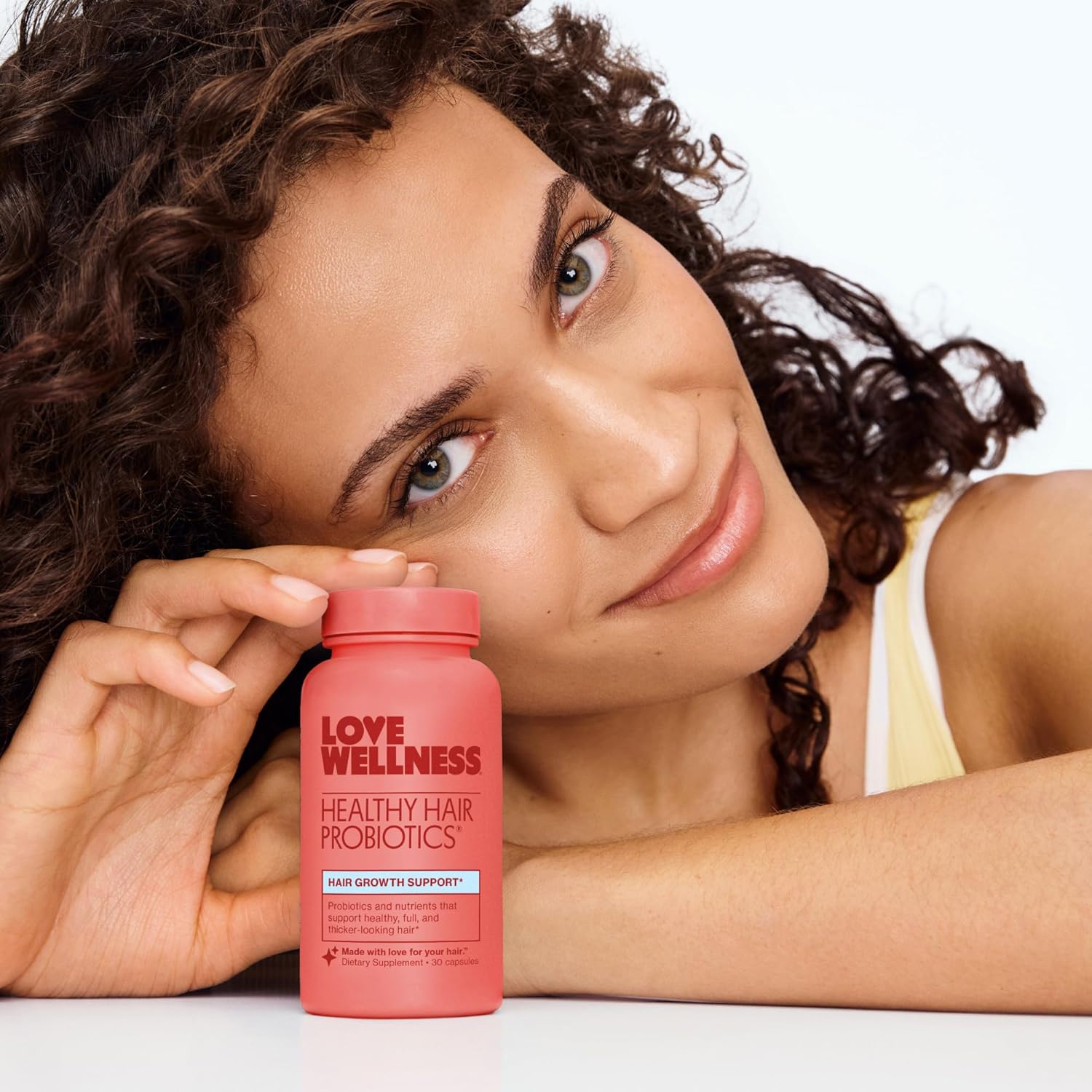 Love Wellness Healthy Hair Probiotics | Support Hair Growth With Biotin And Vitamin B12 & B6 | Supplement For Healthy Scalp & Thicker, Fuller Looking Hair | Safe & Effective | 30 Capsules : Health & Household