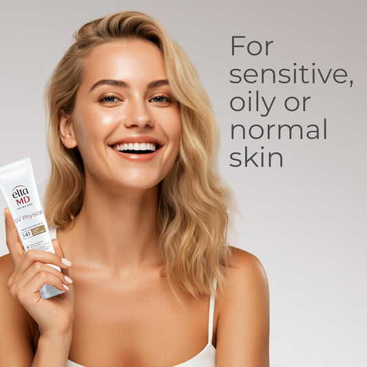 Eltamd Uv Physical Rosy Tint Sunscreen For Face, Spf 40 Antixoidant Tinted Sunscreen, 100% Mineral Actives, 1.7 Oz : Beauty & Personal Care