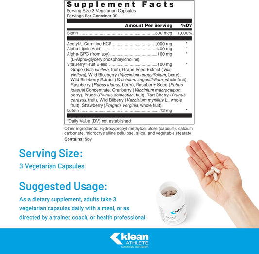 Klean Athlete Klean Focus | Nutrients And Antioxidants To Support Cellular Function | Nsf Certified For Sport | 90 Capsules