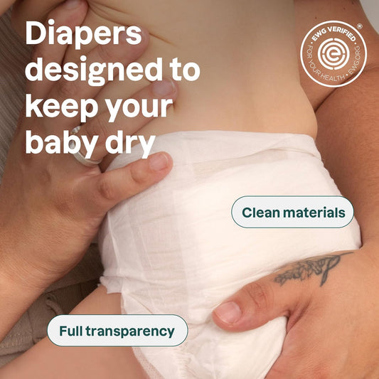 Attitude Eco-Conscious Disposable Diapers, Ewg Verified, Size 1/Newborn (< 9 Lbs), Ultra Absorbent For Baby, Vegan & Plant-Based, 28 Count