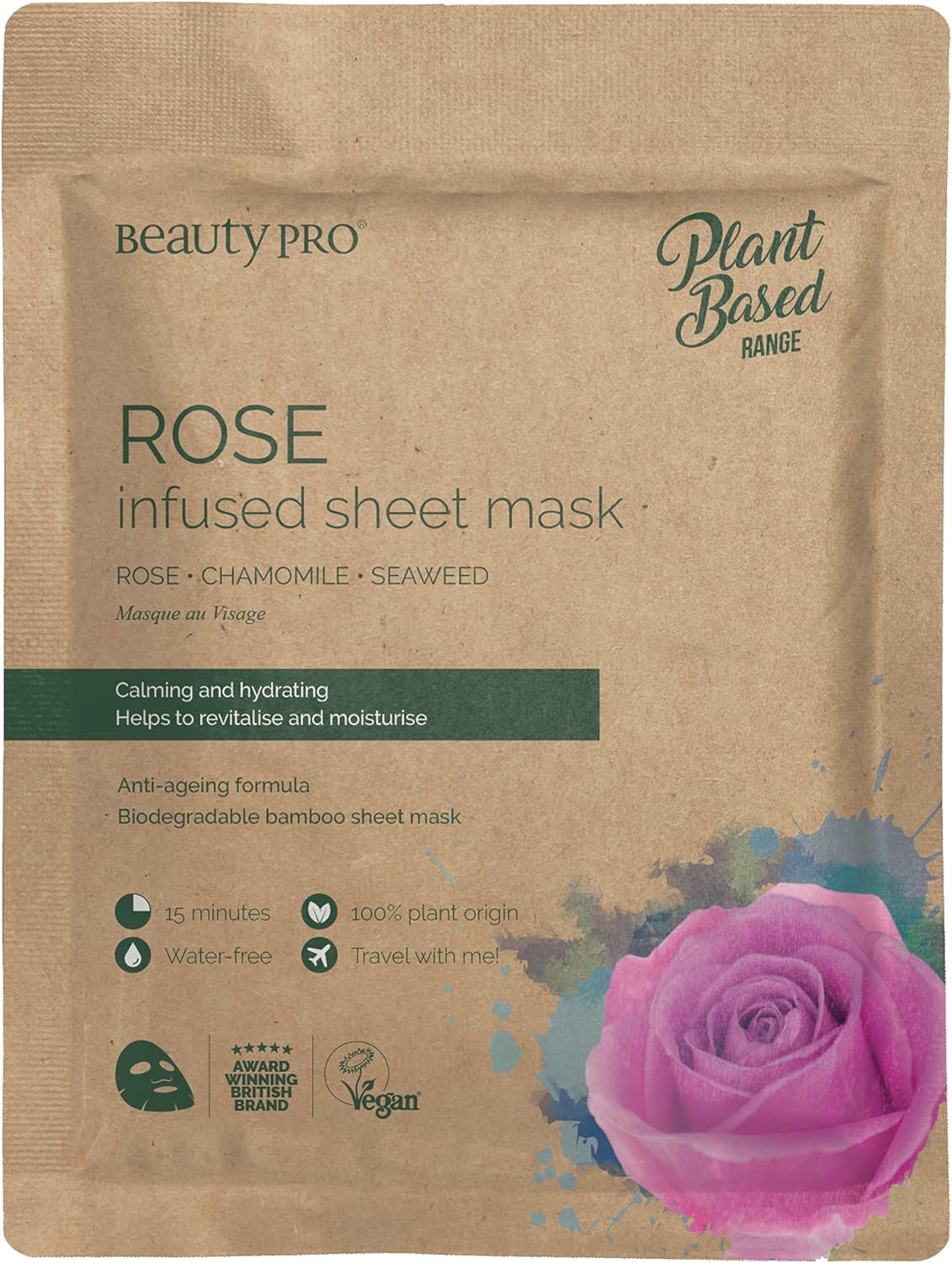 Beautypro Rose Infused Sheet Face Mask